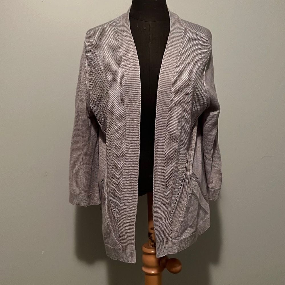 Worthington Women's Tan Knit Long Sleeves Open Cardigan Sweater